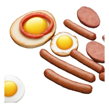 an eggplan on a bbq with sausages sticker