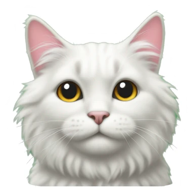 Fluffy cat in̈n patio sticker