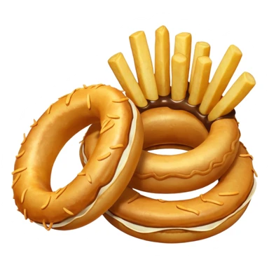 onion ring and potato fries sticker