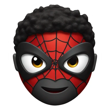 miles morales with spiderman mask sticker