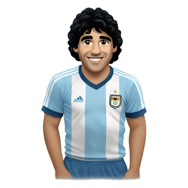 maradona argentina young smile sticker