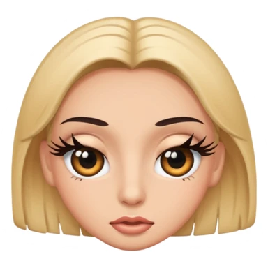 Rolling eyes with lashes sticker