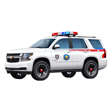 Emergency Response SUV - Chevrolet Tahoe (Model Year: 2021) (Iconic colour: White with red/blue sirens) sticker