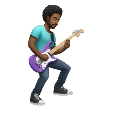man playing electric guitar (rnb vibes) sticker