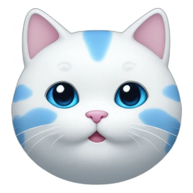 blue mochi cat sticker