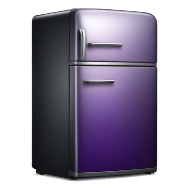 Realistic Metallic dark purple fridge isolated.  sticker