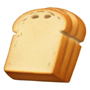 A single slice of bread without a face sticker