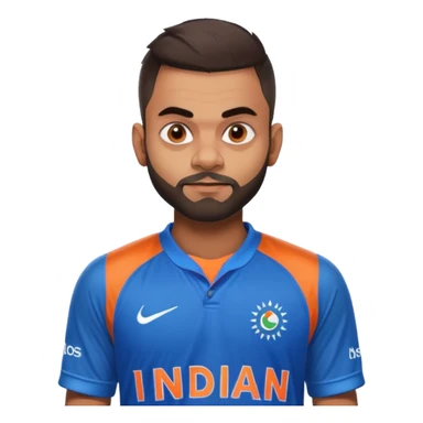 Virat Kohli wearing Indian jersey 18 sticker
