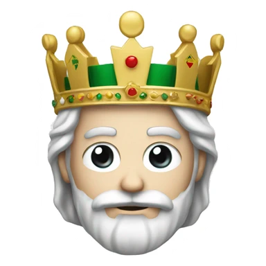 white king with crown and iran flag  sticker