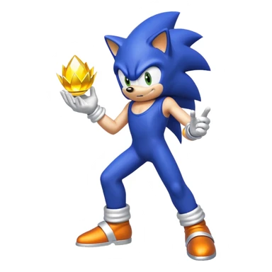 I want Sonic the hedgehog with the 7 chaos emeralds and the Goku aura transformation, where is the super Sonic aura sticker