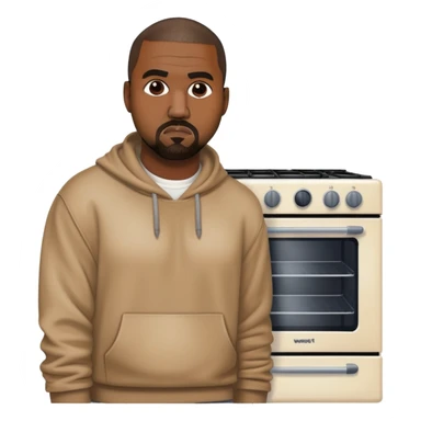 Kanye west with oven sticker