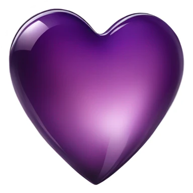 glass dark purple heart  sticker