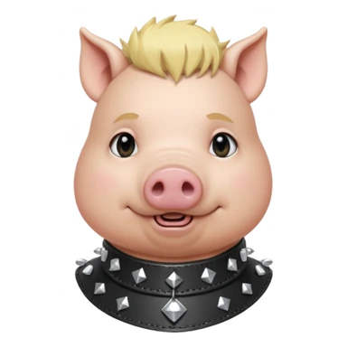 blonde haired punk pig sticker