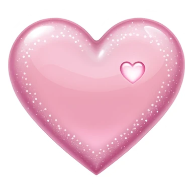 Light pink heart with sparkles  sticker