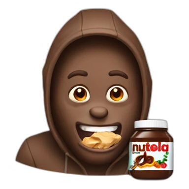 un singe avec du nutella sticker