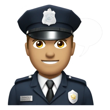 Police officer with speech bubble saying I’m mark obrien sticker