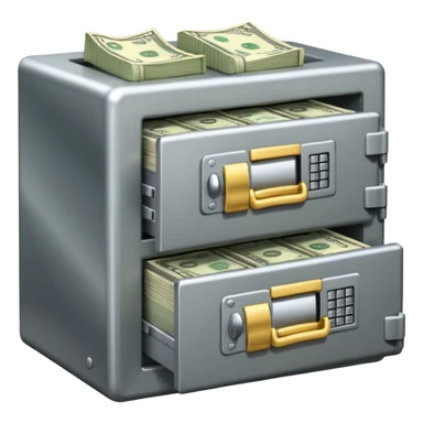 Money safe with money sticker