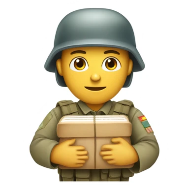 White Army soldier wit blue eyes holding a sandwhich and a bible sticker