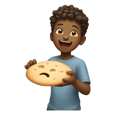 Boy eating pita  sticker