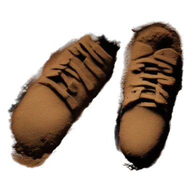 pair of shoe prints in the dirt sticker