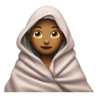 Girl under blanket sticker