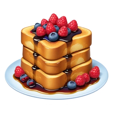 French toast with syrup and mixed berries  sticker
