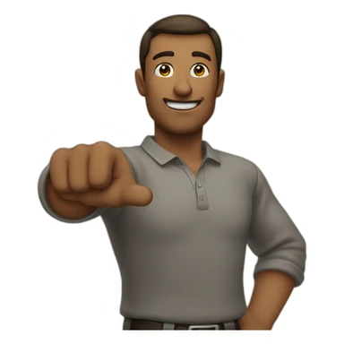 man pointing at you  sticker