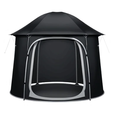 Tall Oval Pop up tent black sticker