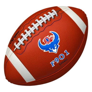 american football ball blue (#00A3E0) and red (#F9423A) sticker