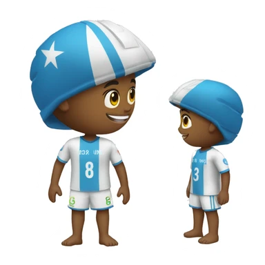 Un garçon habillé avec le maillot du comores  sticker