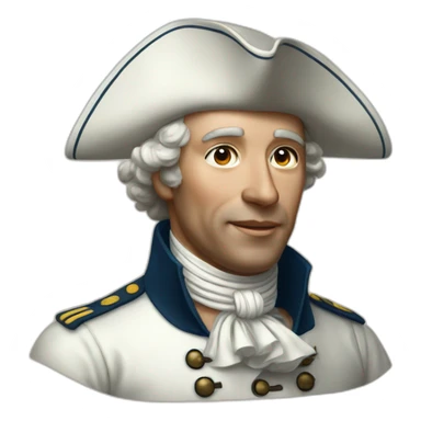 18th century sailor white sticker