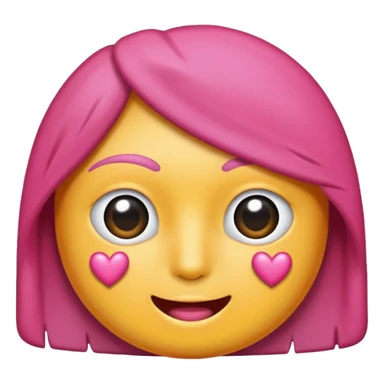 Coração emoji de coração metade rosa escuro e metade branco sticker