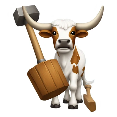 Longhorn with a sledgehammer  sticker