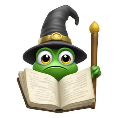 A clam mage from the doorknocker's guild who is a frog accountant sticker