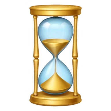 a mix between two emojis - hourglass morphing into checkmark  sticker