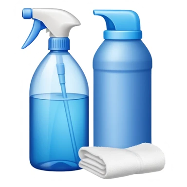 cleaning product and rag sticker