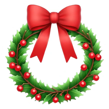 Christmas wreath emoji sticker