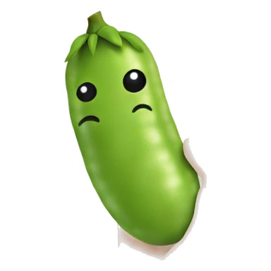 Make a hand digging into edamame but give the edamame a flustered face sticker