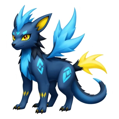 Manectric-Luxray-Draco-Fakémon-hybrid-creature (full body), 4 legs sticker