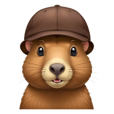 Capybara wearing a ballcap  sticker