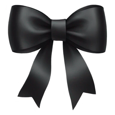 black ribbon bow sticker