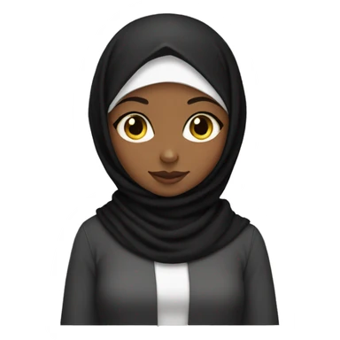 hijab girl with black cat  sticker