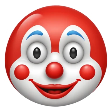 Only red cirque clown nose sticker