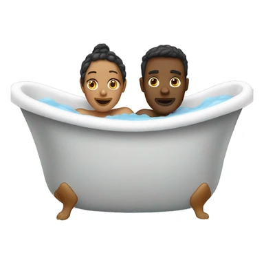 two people in a bathtub sticker