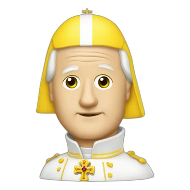 john paul Ii as a yellow submarine sticker