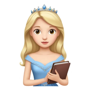 The princess holding a notepad sticker