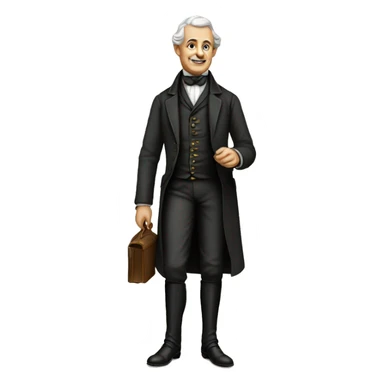 19th century gentleman in full growth sticker