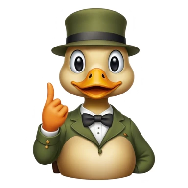 A duck with a middle finger  sticker