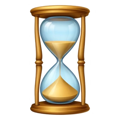 a mix between two emojis - hourglass morphing into checkmark  sticker