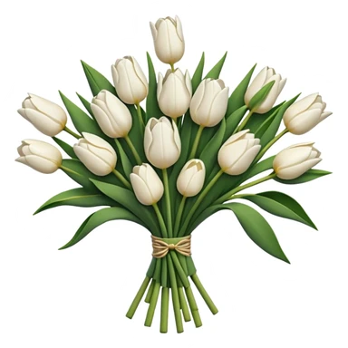 White tulips sticks together sticker